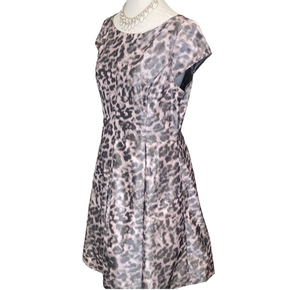 Eliza J Animal Print Taffeta Fit And Flare Dress - Picture 4 of 7